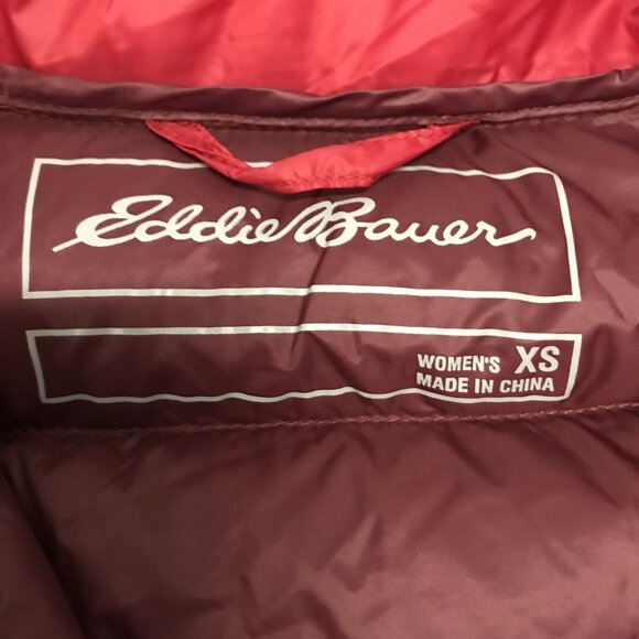 Eddie Bauer Womens Red Puffer Down Vest Size XS - Picture 5 of 9